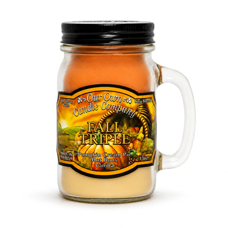 Our Own Candle Company Fall Triple Mason Jar