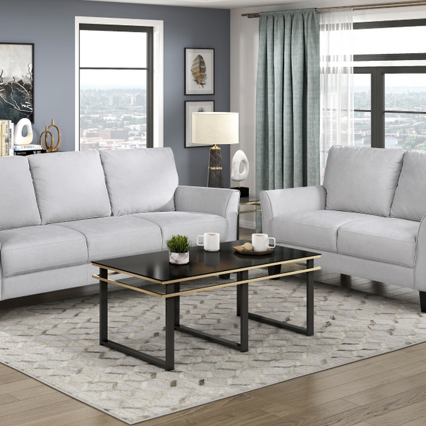 Homelegance 9519GRY-2/3 Aliana Gray Sofa Loveseat Set