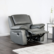 FOA FM69003DG-CH-M Glarus Dark Grey Leather Manual Recliner