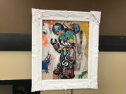 Classy Art TT2162 Graffiti Bear in White Frame 21 x 25