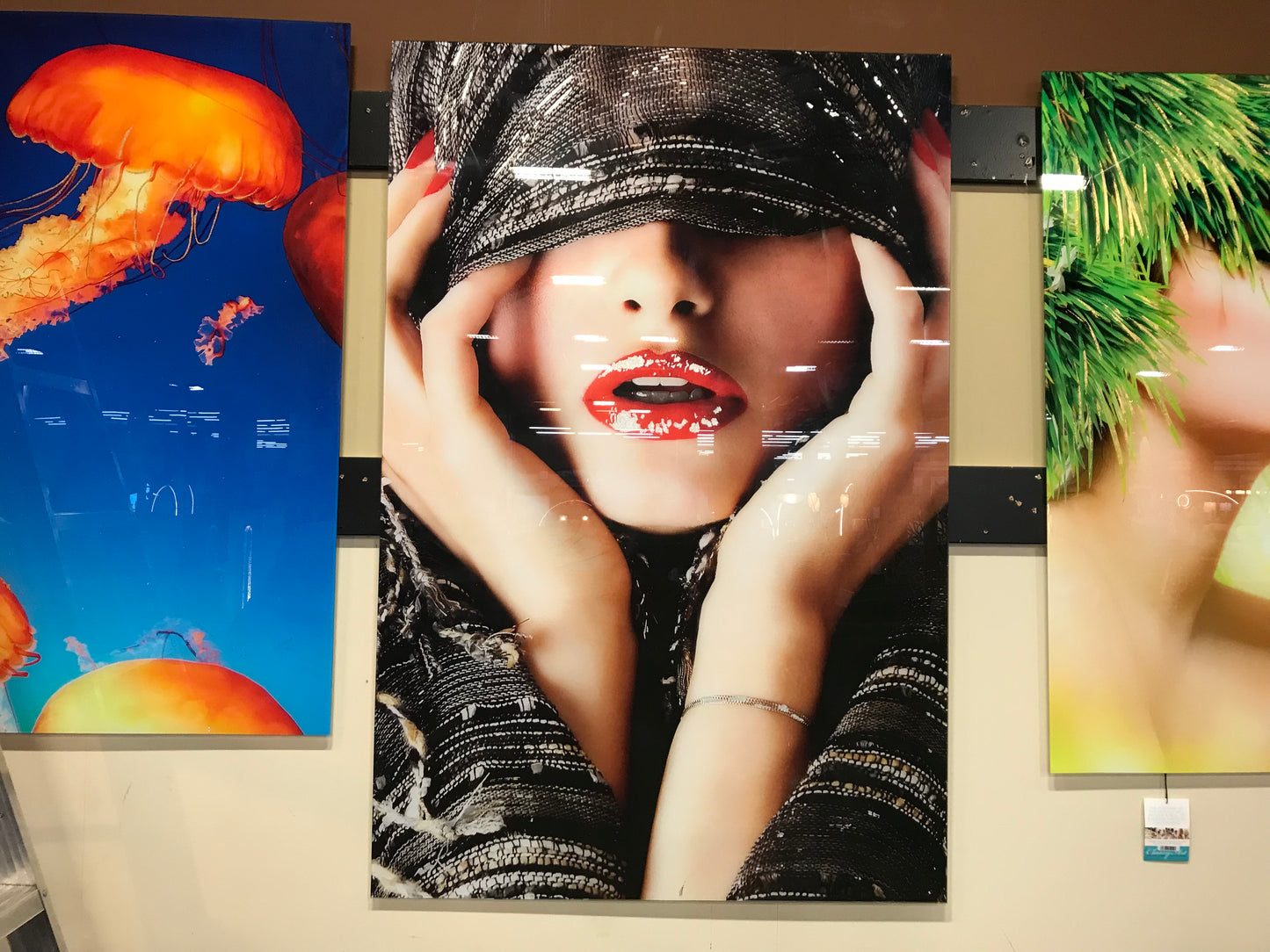 Classy Art SF1658 Tempered Glass w/ Foil 40 x 60 Red Lip Shaw