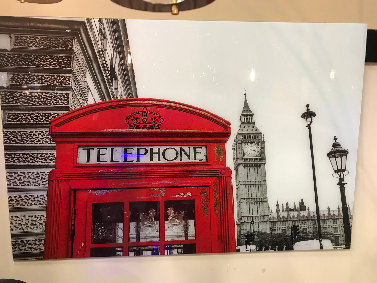 Classy Art SF1464 Tempered Glass w/ Foil 40 x 60 Red Booth