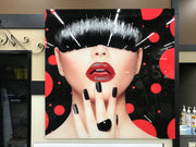Classy Art SF1666 Tempered Glass w/ Foil & Rhinestones 50 x 50 Bangin
