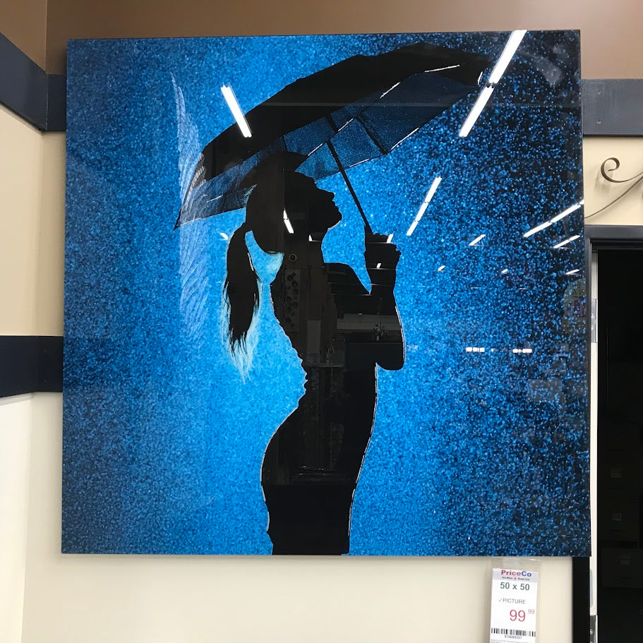Classy Art SF1632 Tempered Glass w/ Foil 50 x 50 Rainy Night 2