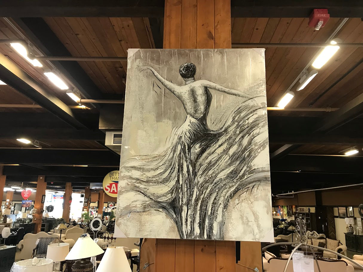 Classy Art SC1433 Hand Painted Textured Canvas 36 x 48 Dancer