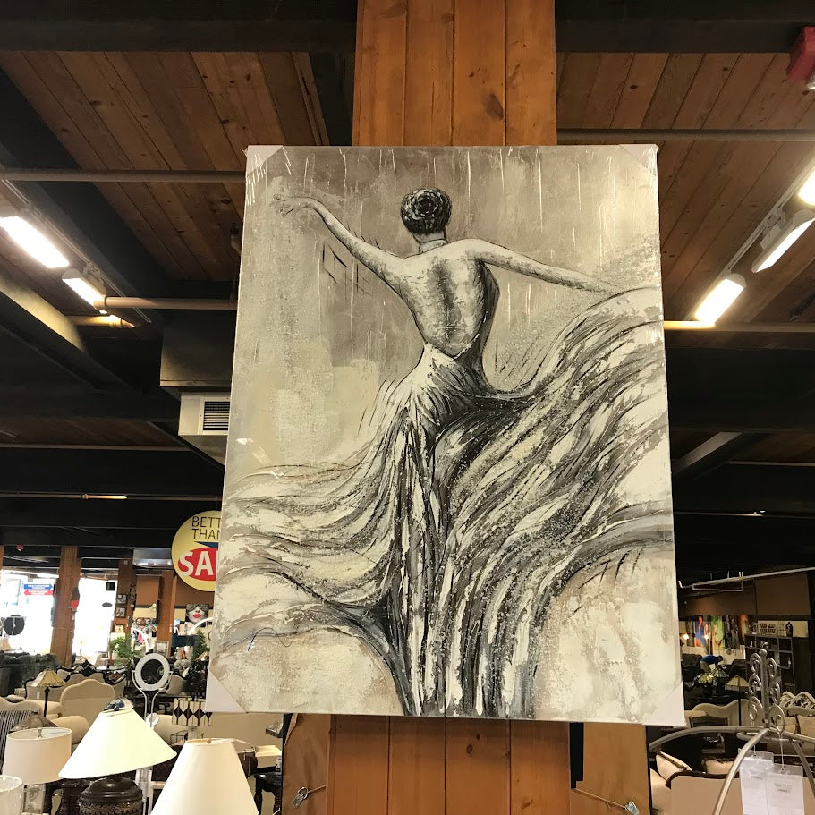 Classy Art SC1433 Hand Painted Textured Canvas 36 x 48 Dancer