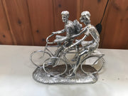 UMA 98693 Silver People on Bikes Sculpture