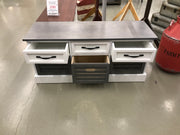 Coaster 501196 Alma 3-drawer Storage Bench / Shoe Cabinet White and Weathered Grey