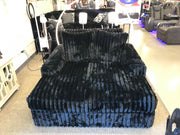 Ashley 9810315 Midnight Madness Onyx Oversized Chaise w/ Cup Holders