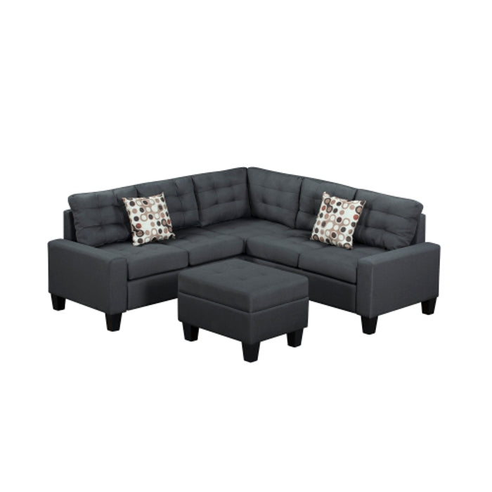 Milton K311S00014 Gray Sectional Sofa w/ Ottoman ( 3 Boxes )