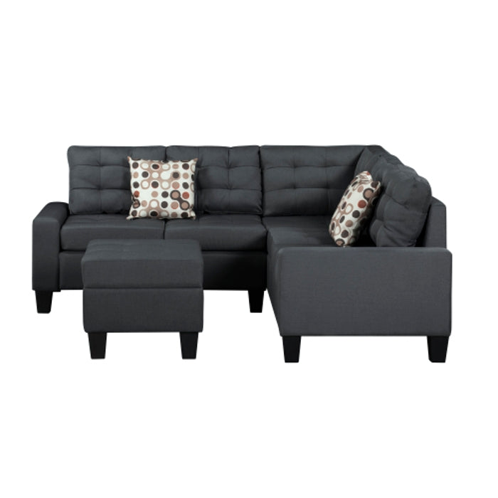 Milton K311S00014 Gray Sectional Sofa w/ Ottoman ( 3 Boxes )