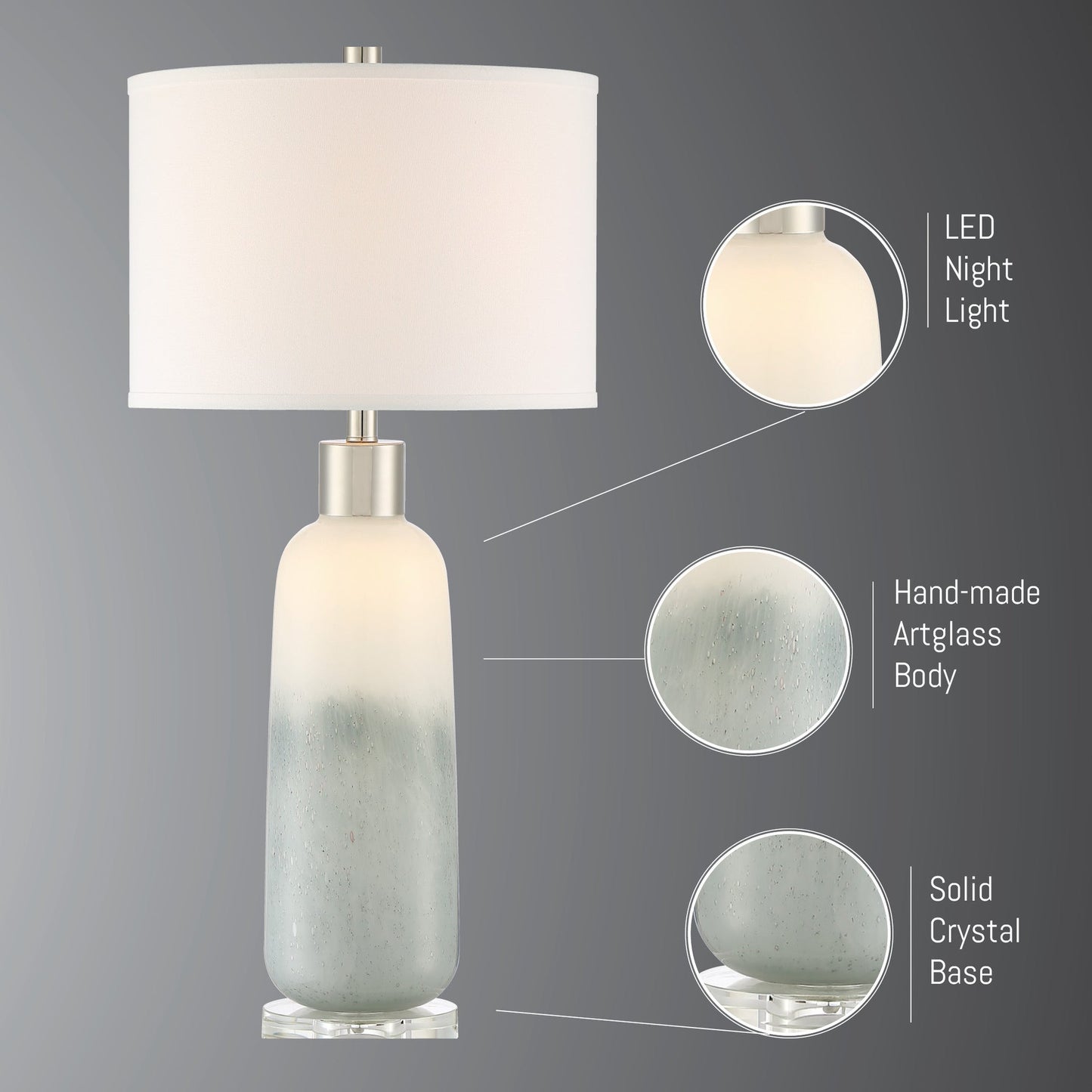 Lite Source LS-23522 Mouna Table Lamp w/ Night Light