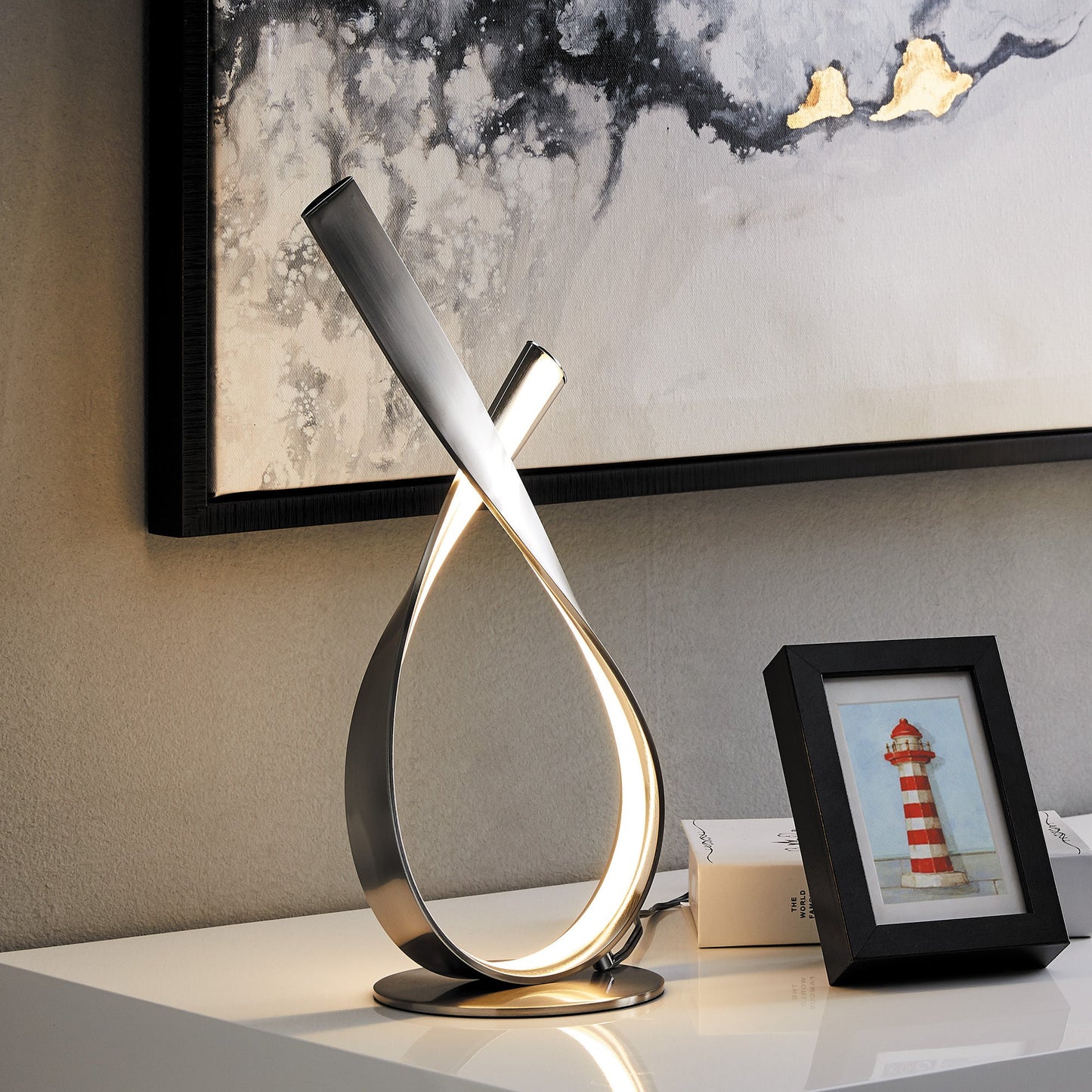 Lite Source LS-23570BN Royce Brushed Nickel Table Lamp