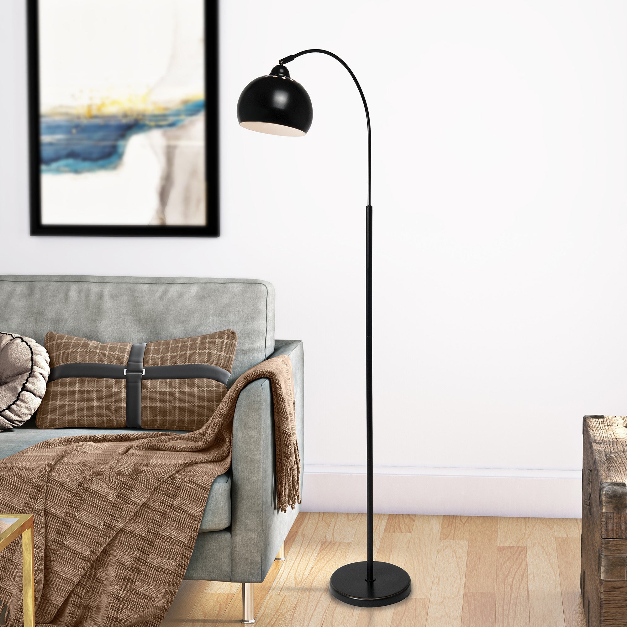 Lite Source LS-82597D/BRZ Palesa Dark Bronze Floor Lamp