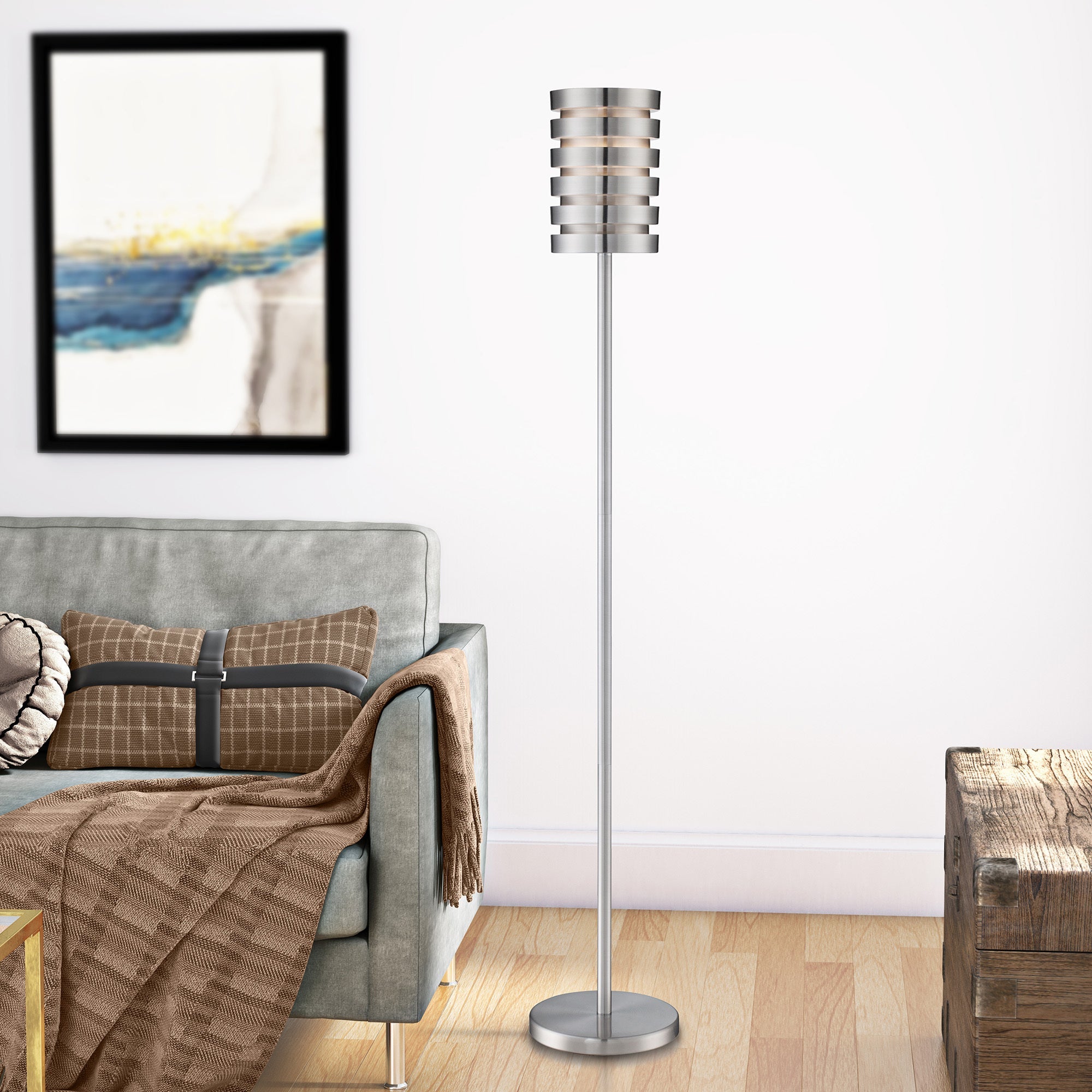 Lite-Source LS-82923ALU Tendrill II Floor Lamp