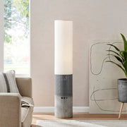 Lite Source LS-83674GREY Sahirah Grey Floor Lamp w/ Wireless Speaker