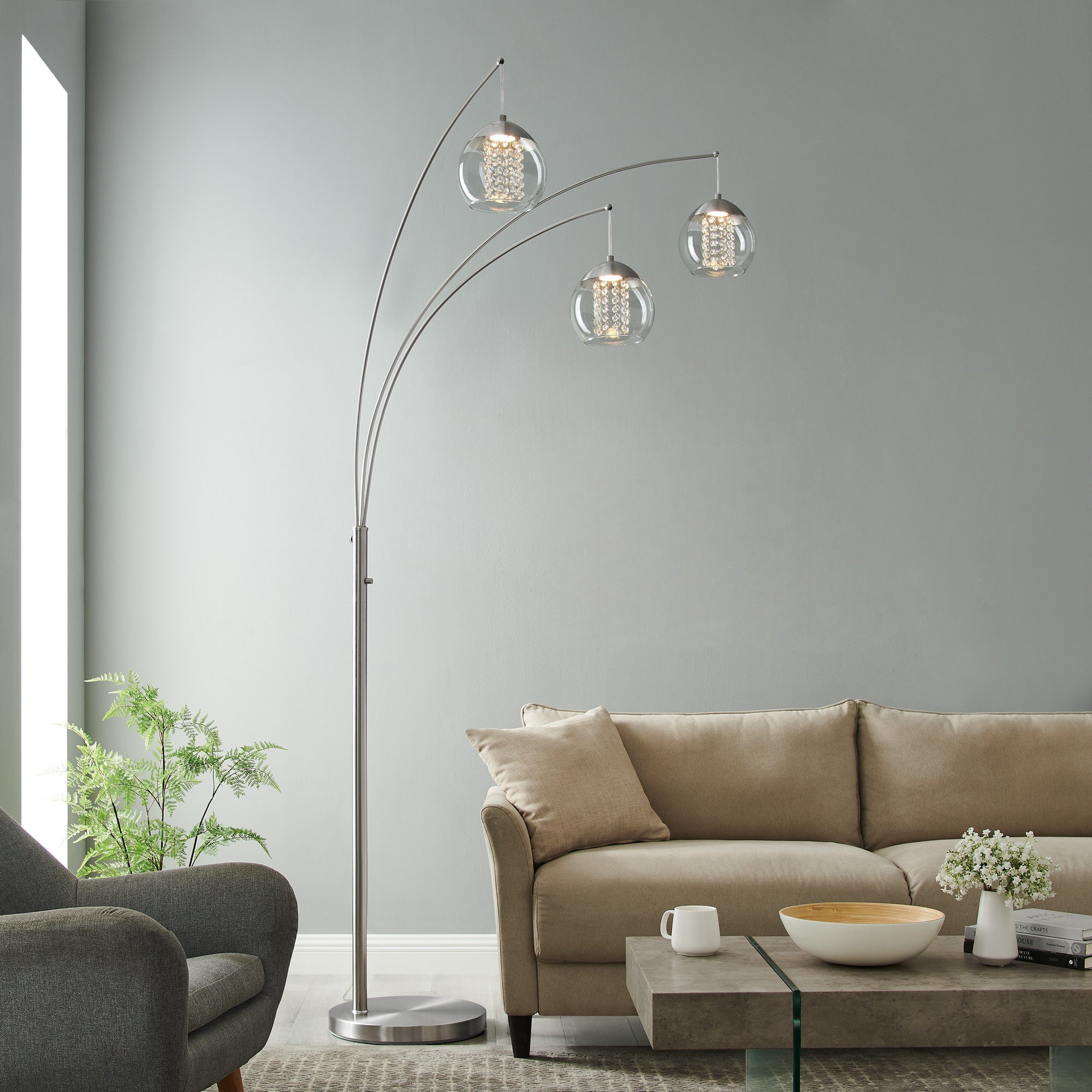 Lite-Source LS-83702 Ladessa 3 Light Arc Floor Lamp