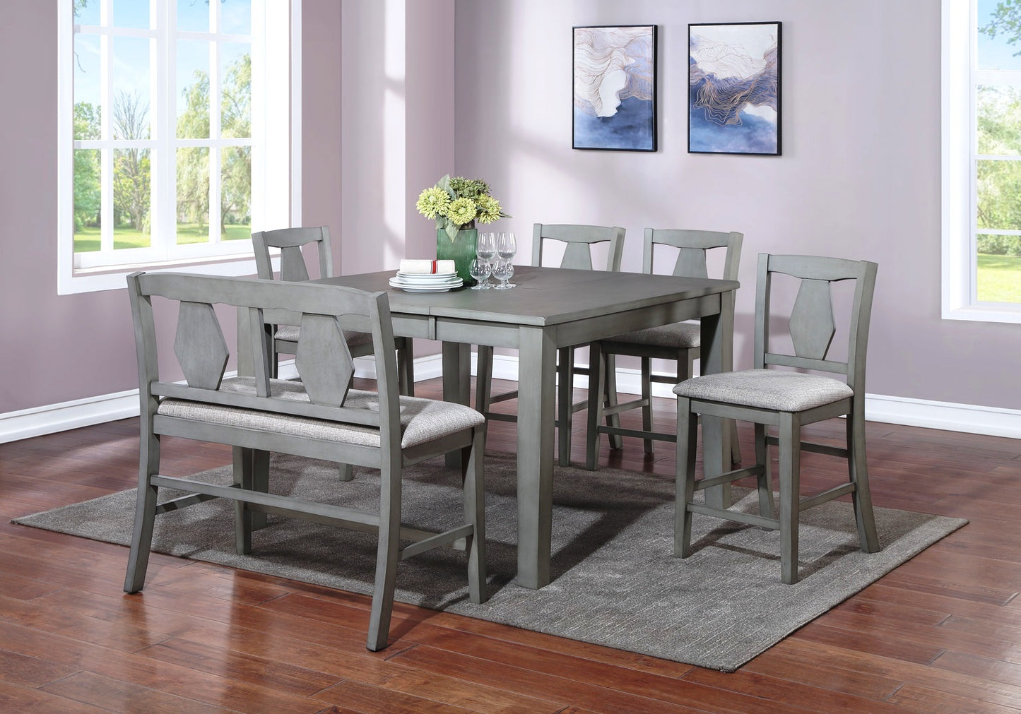 Urban Styles 2930 Napa Gray Counter Height Table