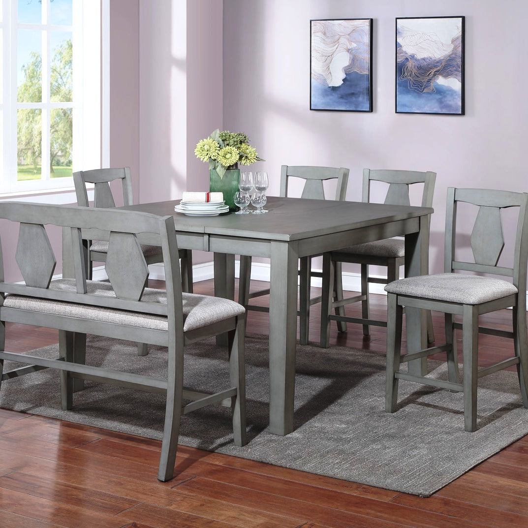 Urban Styles 2933 Napa Gray Counter Height Bench