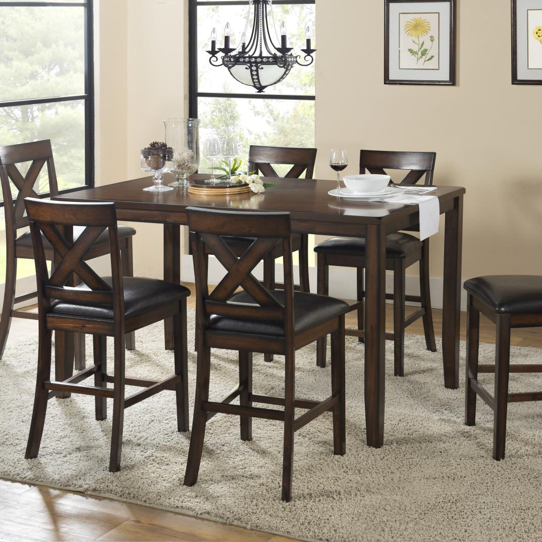 Urban Styles 2590 Palm Springs Brown 7 Piece Counter Height Pack