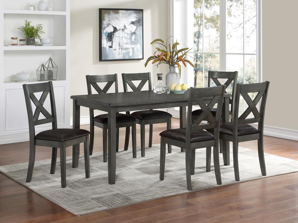 Urban Styles 1595 Palm Springs Gray 7 Piece Dining Pack