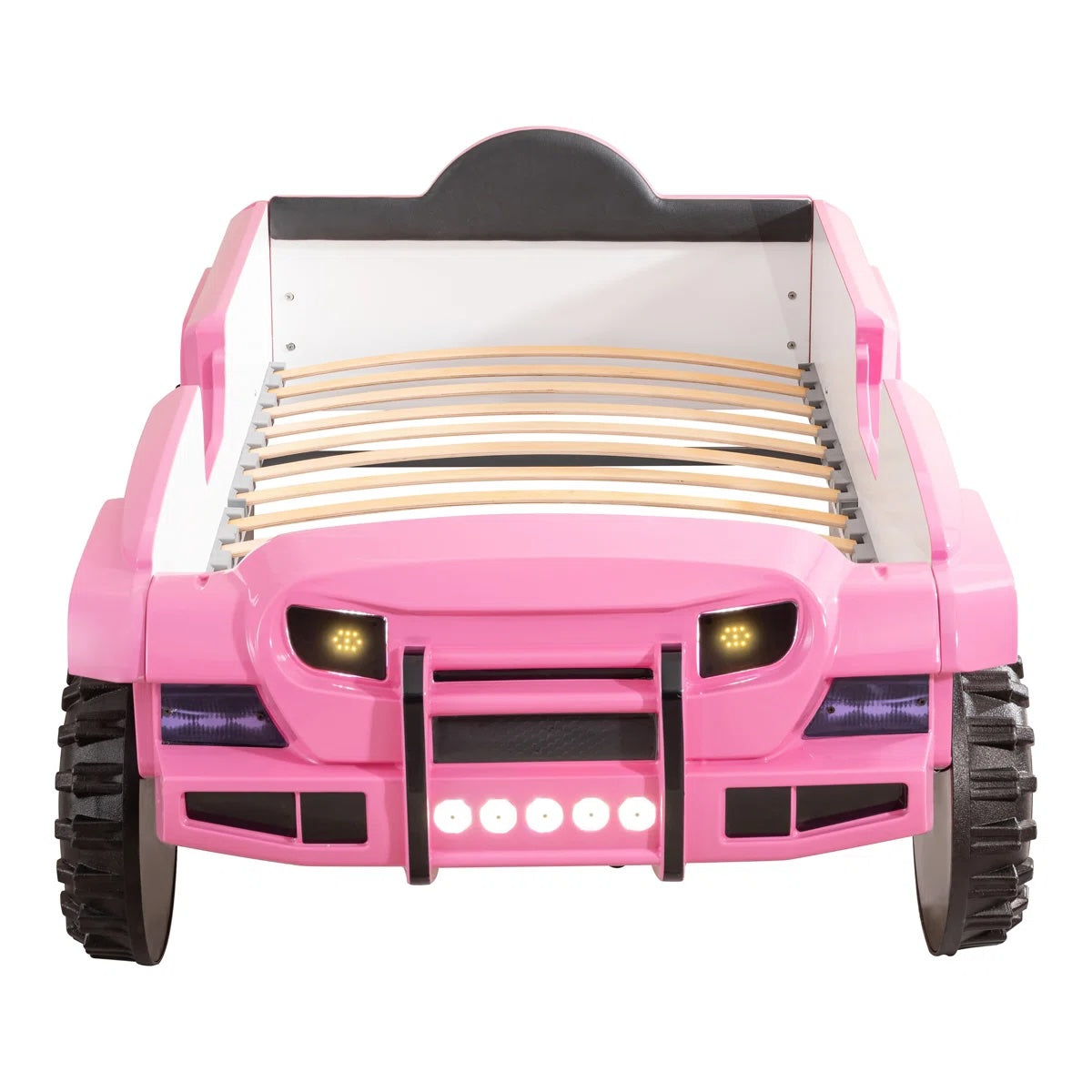 FOA 7724PK-BED Randlar Pink Jeep Twin Bed w/ LED Lights & Sound