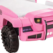 FOA 7724PK-BED Randlar Pink Jeep Twin Bed w/ LED Lights & Sound
