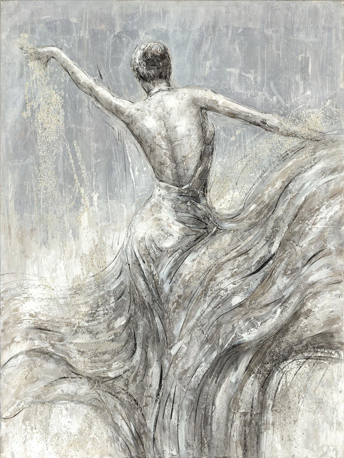 Classy Art SC1433 Hand Painted Textured Canvas 36 x 48 Dancer