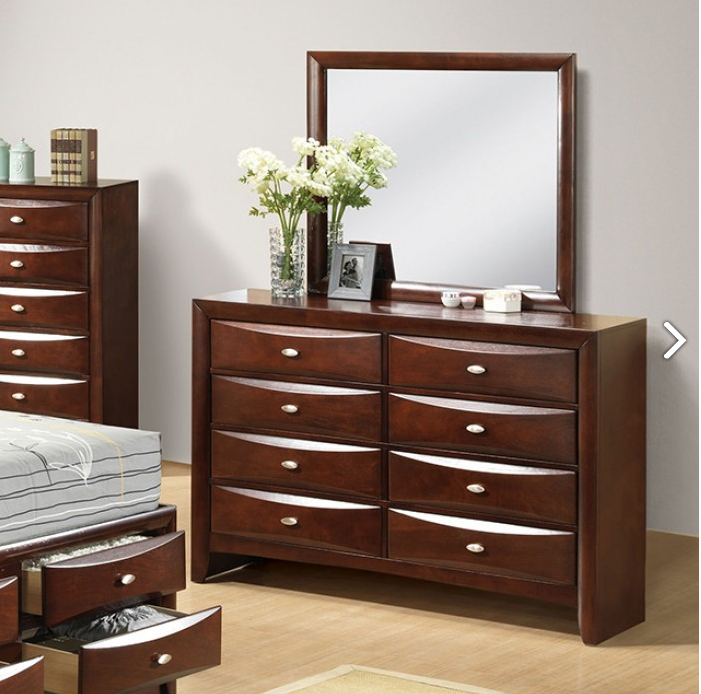 FOA FM7210CH-DM Zosimo Cherry Dresser Mirror Set