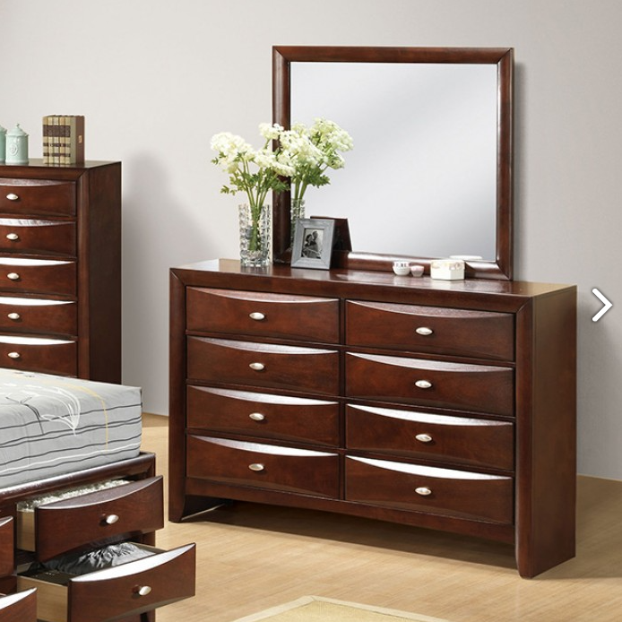 FOA FM7210CH-DM Zosimo Cherry Dresser Mirror Set