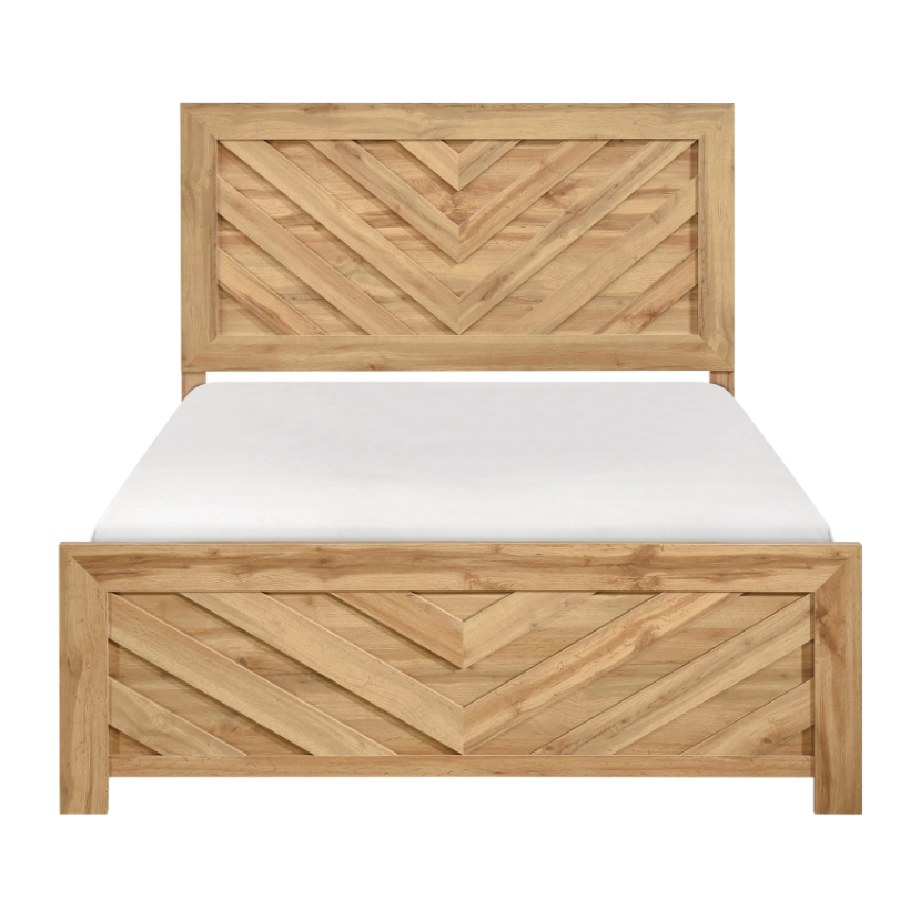 Homelegance 1534NPNA-1 New Corbin Natural Queen Bed in a Box