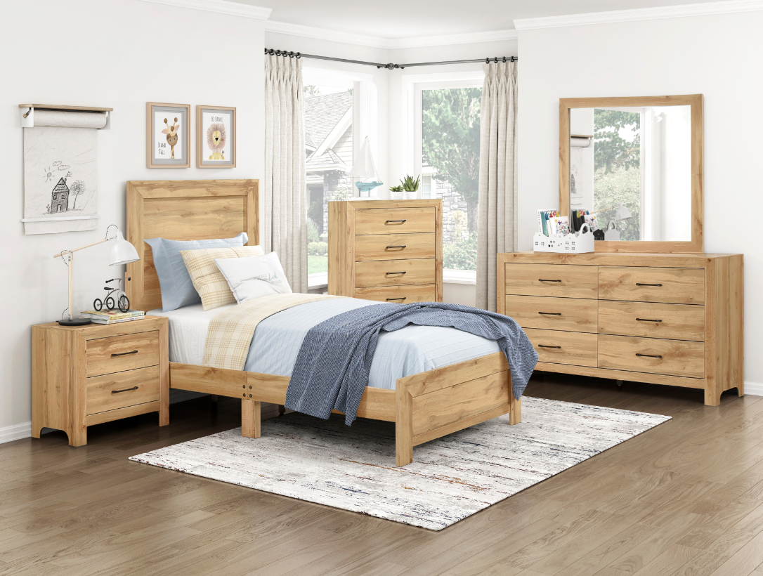 Homelegance 1534NA-5/6 New Corbin Natural Dresser & Mirror
