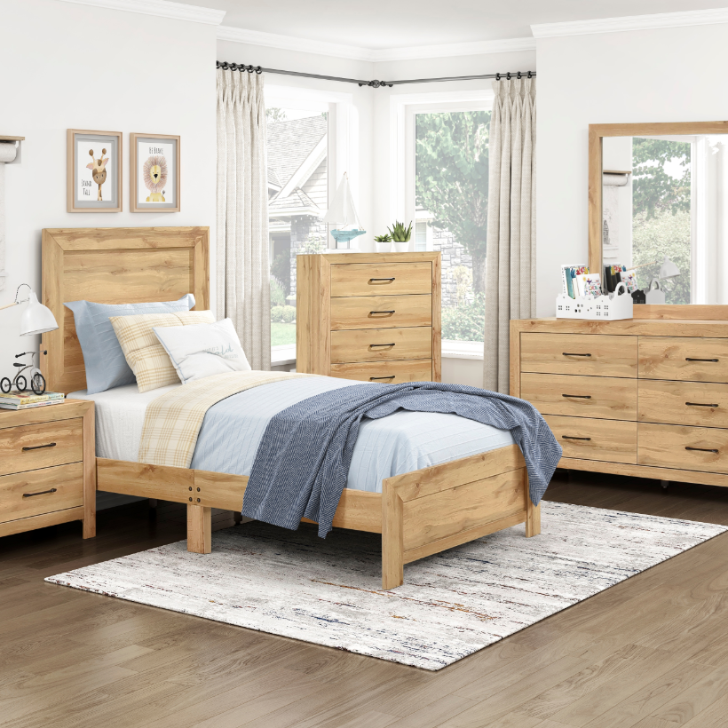 Homelegance 1534NA-5/6 New Corbin Natural Dresser & Mirror