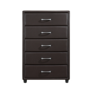 Homelegance 2220DBR-9 Lorenzi Dark Brown Upholstered Faux Leather Chest