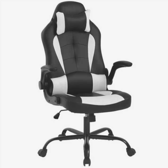 FOA FPL-RC66-WH Gaming/Office Chair with Lumbar Support