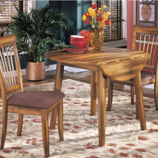 Ashley D199 Berringer Rustic Brown Drop Leaf Dining Set