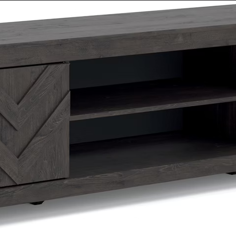 Ashley W3789-68 Cayboni Black TV Stand w/ Fireplace Option