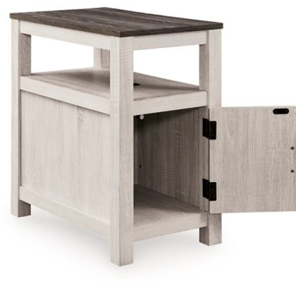 Ashley T190-217 Fendenmore Antique White Chair Side End Table w/ USB