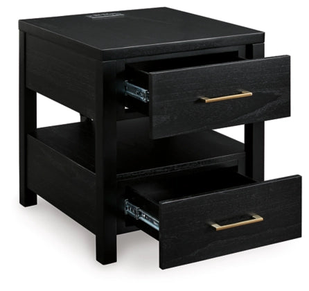 Ashley T786-3 Winbardi Rectangular End Table w/ USB's