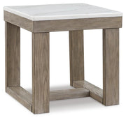 Ashley T789-2 Loyaska Marble Top Square End Table