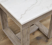 Ashley T789-2 Loyaska Marble Top Square End Table