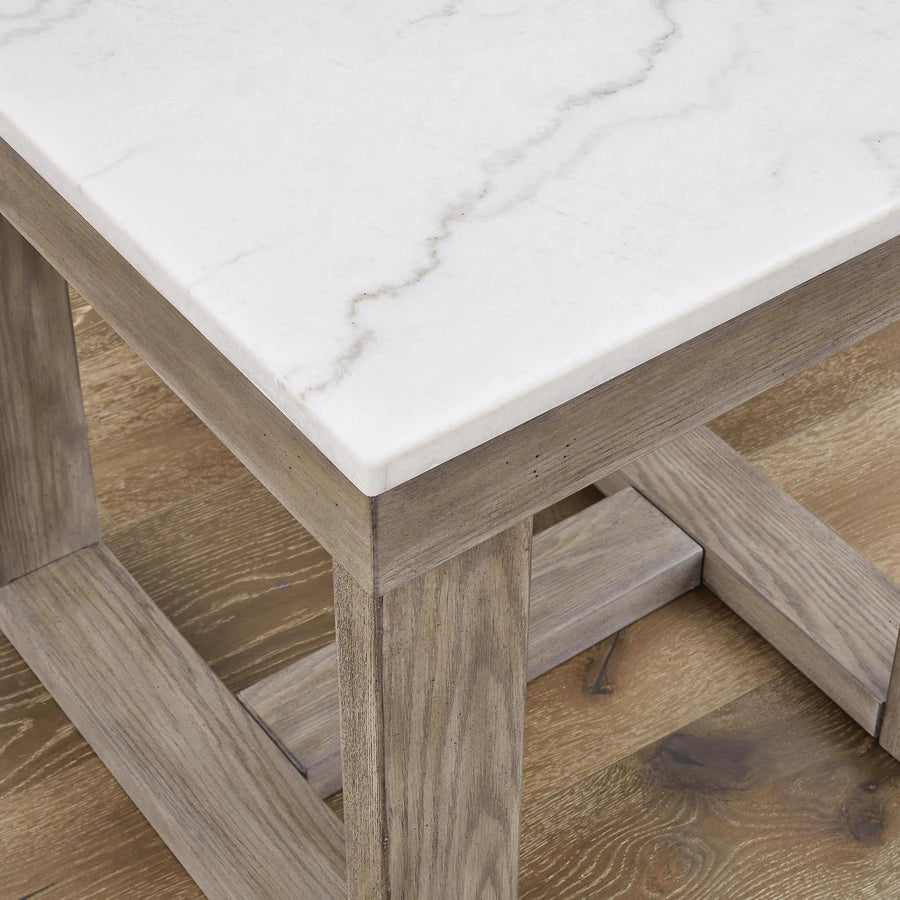 Ashley T789-2 Loyaska Marble Top Square End Table
