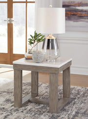 Ashley T789-2 Loyaska Marble Top Square End Table