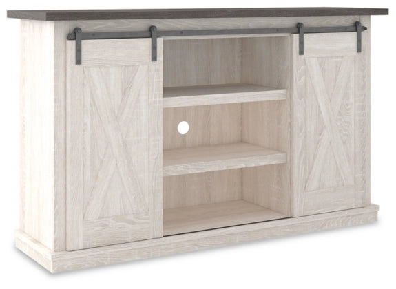Ashley W287-48 Dorrinson Medium TV Stand w/ Barn Doors