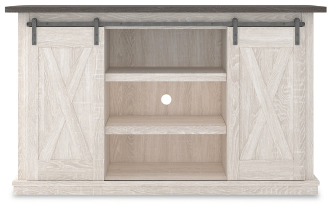 Ashley W287-48 Dorrinson Medium TV Stand w/ Barn Doors