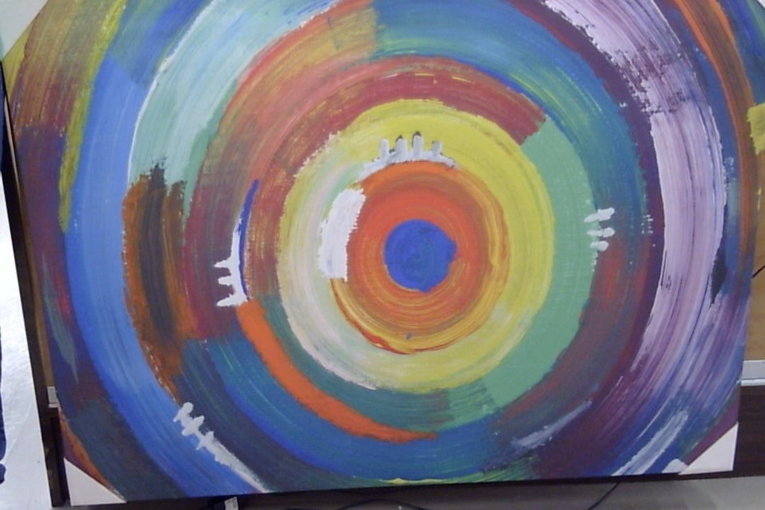 Classy Art Rainbow Modern Eye Canvas 36x48