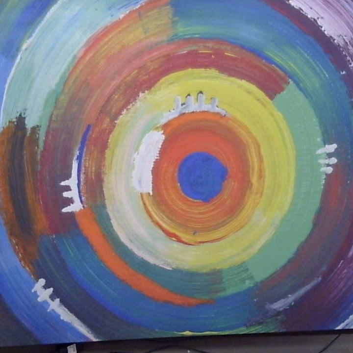 Classy Art Rainbow Modern Eye Canvas 36x48