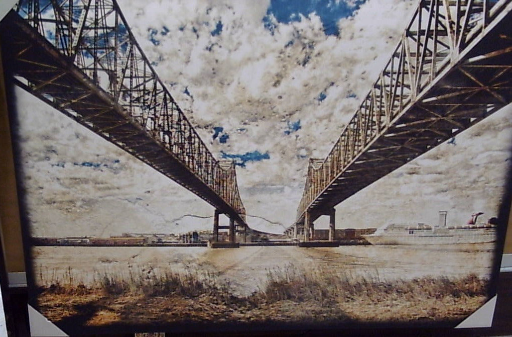 Classy Art Vintage Two Bridges Canvas 36x48