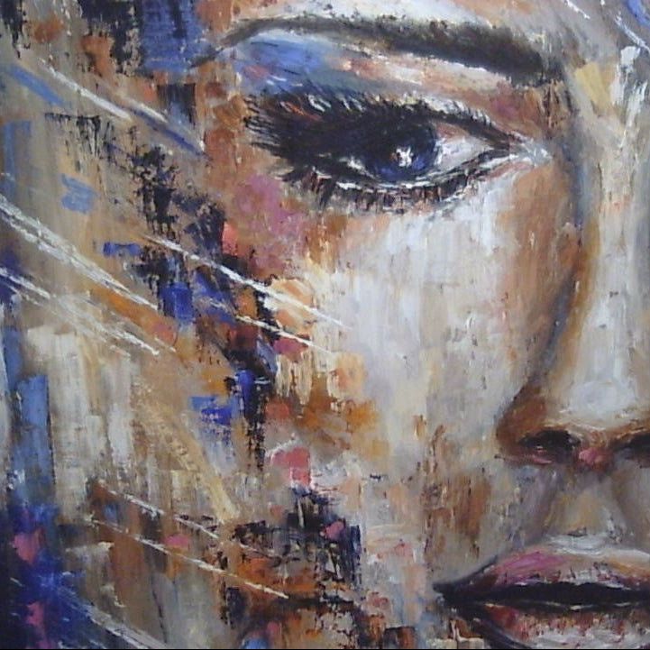 Classy Art Abstract Face Canvas 36x48