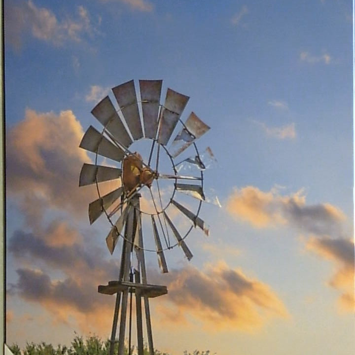 Classy Art Windmill Sunset (36x48)